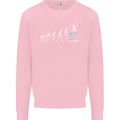 Skateboard Evloution Skateboarding Kids Sweatshirt Jumper Light Pink