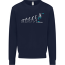 Skateboard Evloution Skateboarding Kids Sweatshirt Jumper Navy Blue
