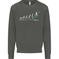 Skateboard Evloution Skateboarding Kids Sweatshirt Jumper Storm Grey