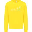 Skateboard Evloution Skateboarding Kids Sweatshirt Jumper Yellow