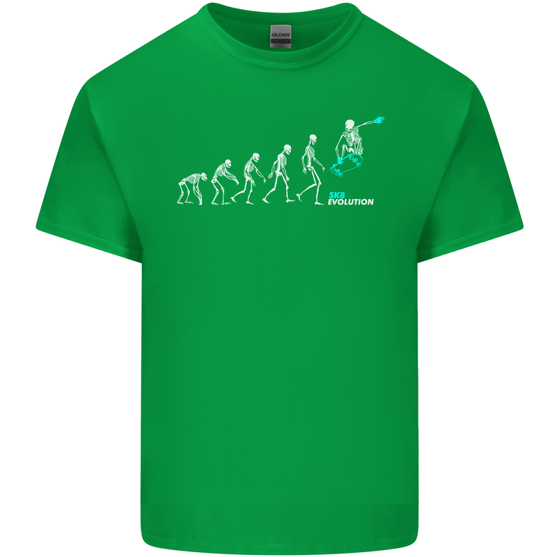 Skateboard Evloution Skateboarding Kids T-Shirt Childrens Irish Green