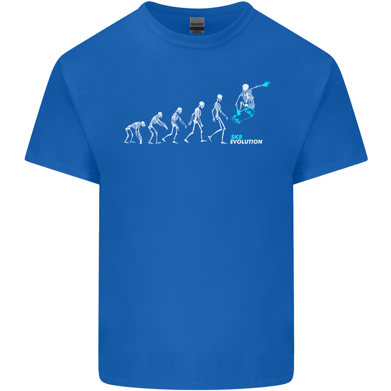 Skateboard Evloution Skateboarding Kids T-Shirt Childrens Royal Blue