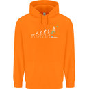 Skateboard Evloution Skateboarding Mens 80% Cotton Hoodie Orange