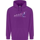 Skateboard Evloution Skateboarding Mens 80% Cotton Hoodie Purple