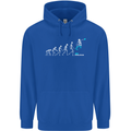 Skateboard Evloution Skateboarding Mens 80% Cotton Hoodie Royal Blue