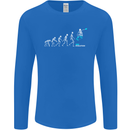 Skateboard Evloution Skateboarding Mens Long Sleeve T-Shirt Royal Blue