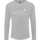 Skateboard Evloution Skateboarding Mens Long Sleeve T-Shirt Sports Grey