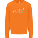 Skateboard Evloution Skateboarding Mens Sweatshirt Jumper Orange