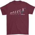 Skateboard Evloution Skateboarding Mens T-Shirt Cotton Gildan Maroon