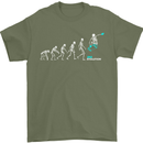 Skateboard Evloution Skateboarding Mens T-Shirt Cotton Gildan Military Green