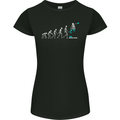 Skateboard Evloution Skateboarding Womens Petite Cut T-Shirt Black