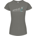 Skateboard Evloution Skateboarding Womens Petite Cut T-Shirt Charcoal