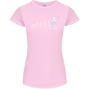 Skateboard Evloution Skateboarding Womens Petite Cut T-Shirt Light Pink