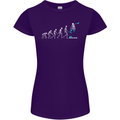 Skateboard Evloution Skateboarding Womens Petite Cut T-Shirt Purple