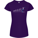 Skateboard Evloution Skateboarding Womens Petite Cut T-Shirt Purple