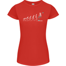 Skateboard Evloution Skateboarding Womens Petite Cut T-Shirt Red