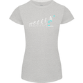 Skateboard Evloution Skateboarding Womens Petite Cut T-Shirt Sports Grey