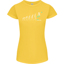 Skateboard Evloution Skateboarding Womens Petite Cut T-Shirt Yellow