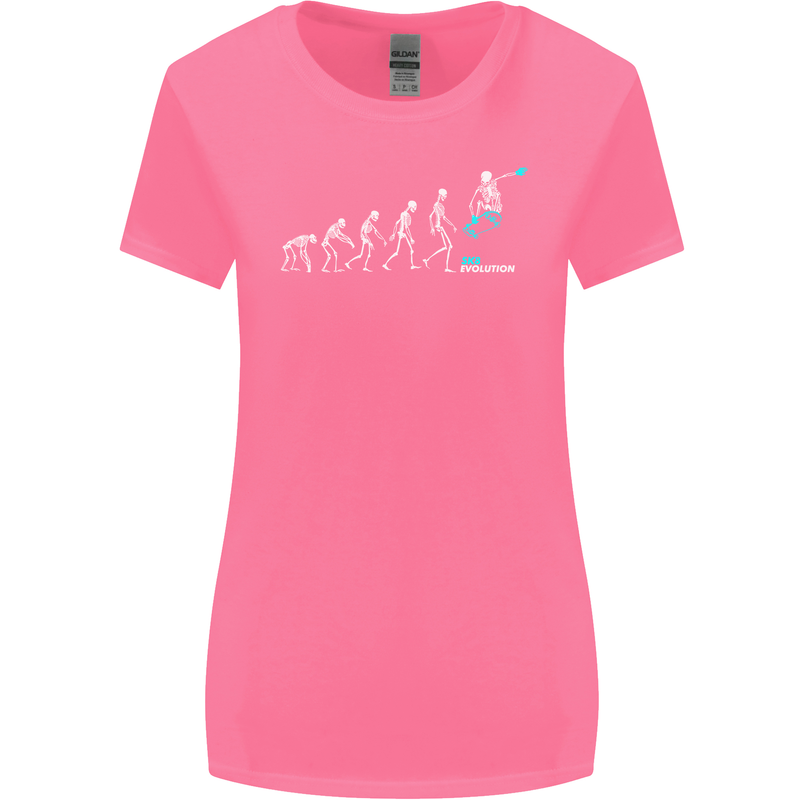 Skateboard Evloution Skateboarding Womens Wider Cut T-Shirt Azalea