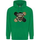 Skateboard Skull Skateboarding Childrens Kids Hoodie Irish Green