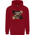 Skateboard Skull Skateboarding Childrens Kids Hoodie Red