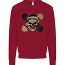 Skateboard Skull Skateboarding Kids Sweatshirt Jumper Red