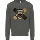 Skateboard Skull Skateboarding Kids Sweatshirt Jumper Storm Grey