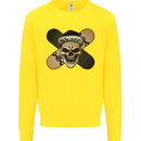 Skateboard Skull Skateboarding Kids Sweatshirt Jumper Yellow