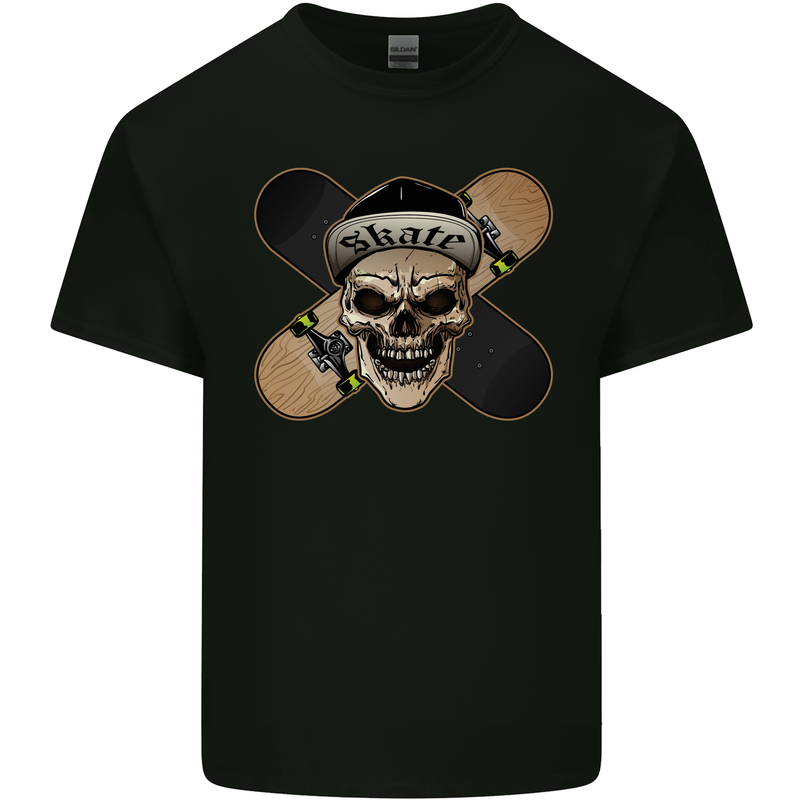 Skateboard Skull Skateboarding Kids T-Shirt Childrens Black