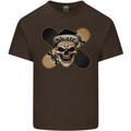 Skateboard Skull Skateboarding Kids T-Shirt Childrens Chocolate