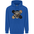 Skateboard Skull Skateboarding Mens 80% Cotton Hoodie Royal Blue