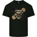 Skateboard Skull Skateboarding Mens Cotton T-Shirt Tee Top Black