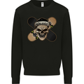 Skateboard Skull Skateboarding Mens Sweatshirt Jumper Black