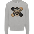 Skateboard Skull Skateboarding Mens Sweatshirt Jumper Sports Grey