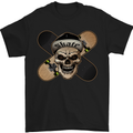 Skateboard Skull Skateboarding Mens T-Shirt Cotton Gildan Black