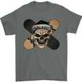 Skateboard Skull Skateboarding Mens T-Shirt Cotton Gildan Charcoal