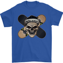 Skateboard Skull Skateboarding Mens T-Shirt Cotton Gildan Royal Blue