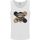 Skateboard Skull Skateboarding Mens Vest Tank Top White