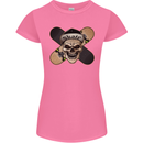 Skateboard Skull Skateboarding Womens Petite Cut T-Shirt Azalea