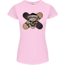 Skateboard Skull Skateboarding Womens Petite Cut T-Shirt Light Pink