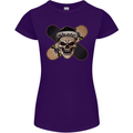 Skateboard Skull Skateboarding Womens Petite Cut T-Shirt Purple