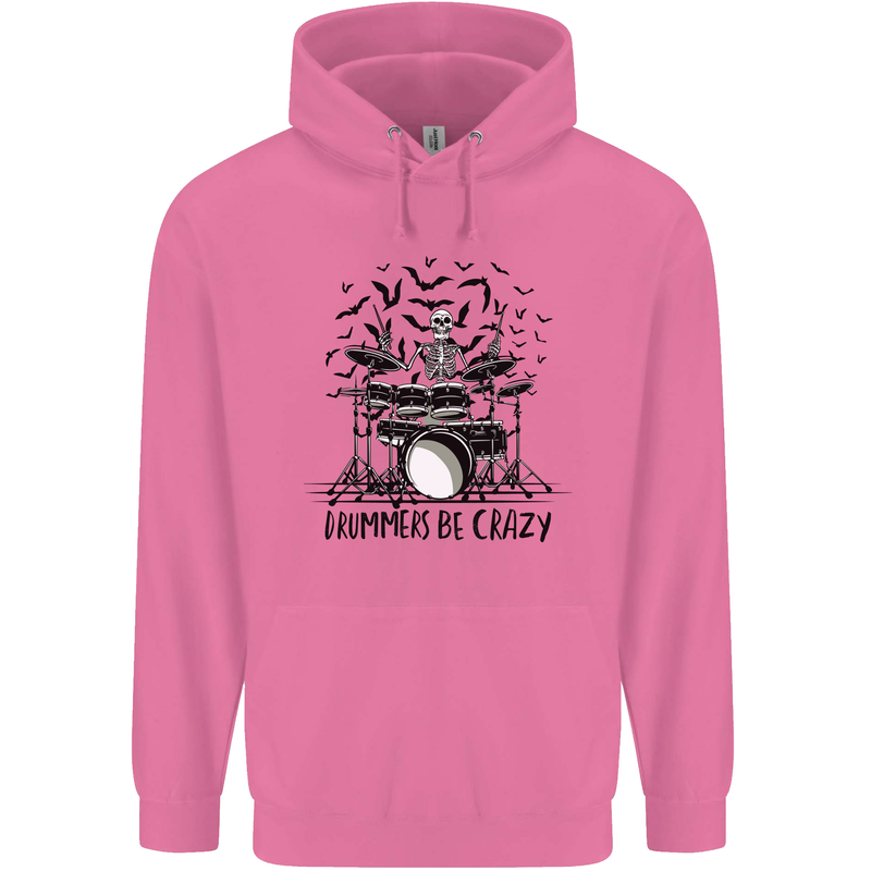 Skeleton Drummer Be Crazy Drumming Drum Childrens Kids Hoodie Azalea