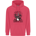 Skeleton Drummer Be Crazy Drumming Drum Childrens Kids Hoodie Heliconia