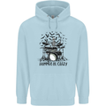 Skeleton Drummer Be Crazy Drumming Drum Childrens Kids Hoodie Light Blue