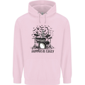 Skeleton Drummer Be Crazy Drumming Drum Childrens Kids Hoodie Light Pink