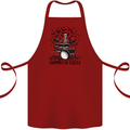 Skeleton Drummer Be Crazy Drumming Drum Cotton Apron 100% Organic Maroon