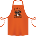 Skeleton Drummer Be Crazy Drumming Drum Cotton Apron 100% Organic Orange