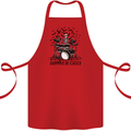 Skeleton Drummer Be Crazy Drumming Drum Cotton Apron 100% Organic Red