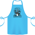 Skeleton Drummer Be Crazy Drumming Drum Cotton Apron 100% Organic Turquoise