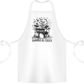 Skeleton Drummer Be Crazy Drumming Drum Cotton Apron 100% Organic White